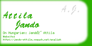 attila jando business card